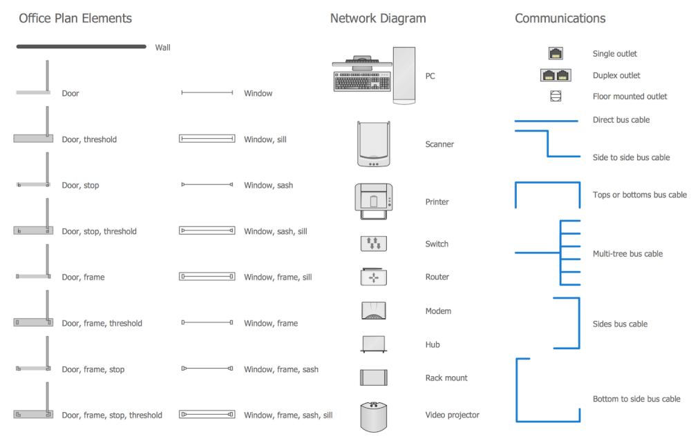 Home Networking Vector Shapes