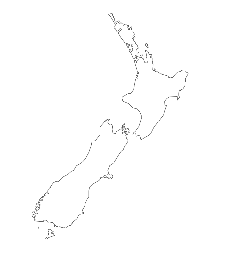 Geo Map - Australia - New Zealand Contour