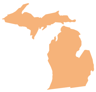 Geo Map — USA — Michigan *