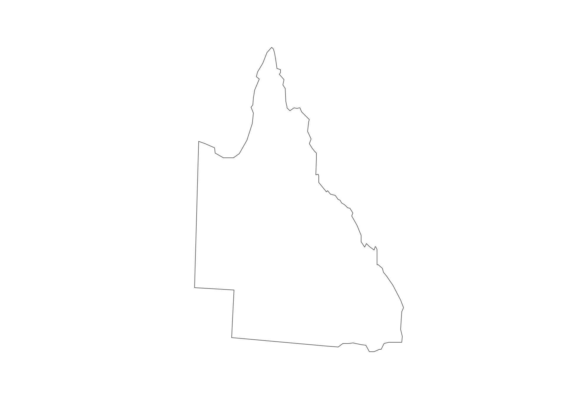 Geo Map - Australia - Qeensland Contour