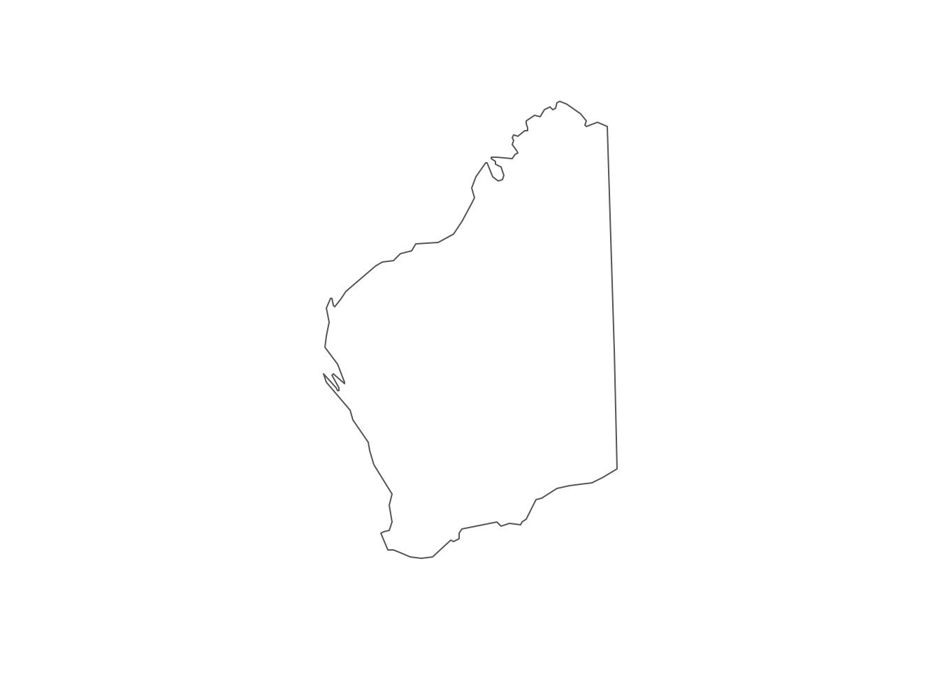 Geo Map - Australia - Western australia Contour