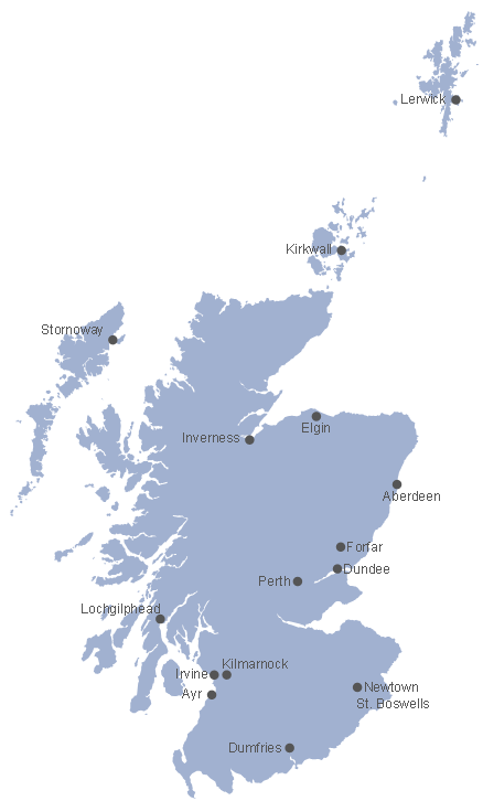Map of Scotland *