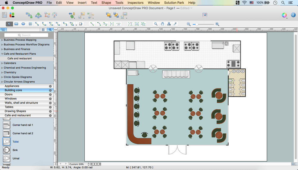 Café Floor Plan Design Software Professional Building