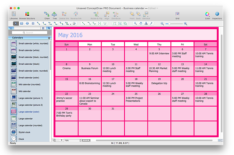 Business Calendar Business calendar example How to Create and