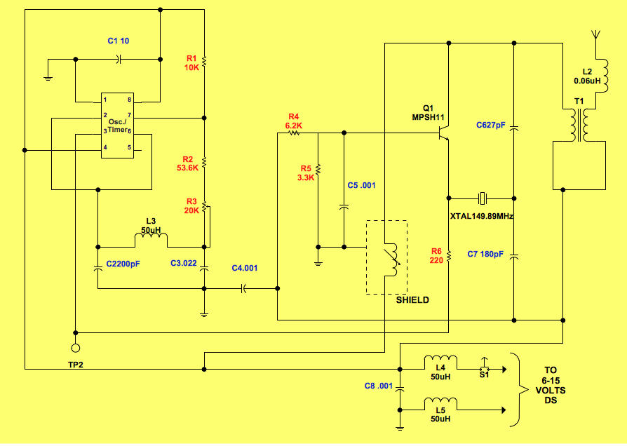 Electrical Circuit Diagram Personal Pocket Pager