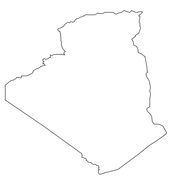 Geo Map - Africa - Algeria Contour