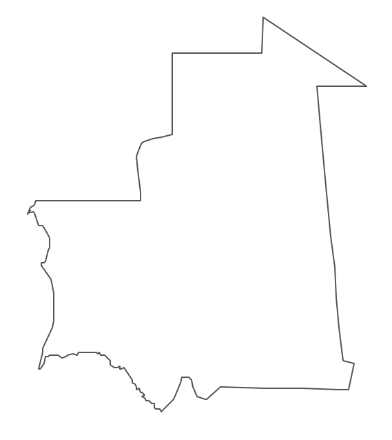Geo Map - Africa - Mauritania Contour
