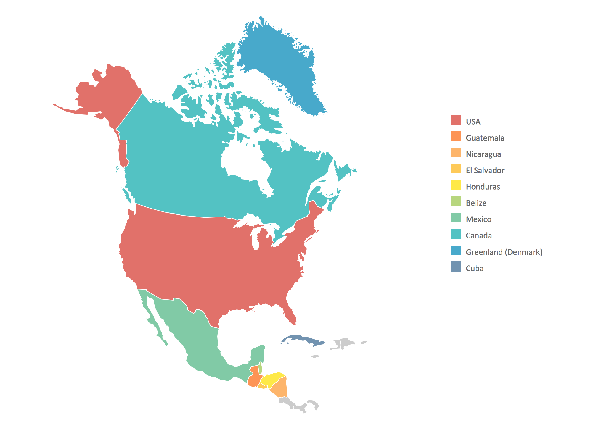 clipart map of north america - photo #14