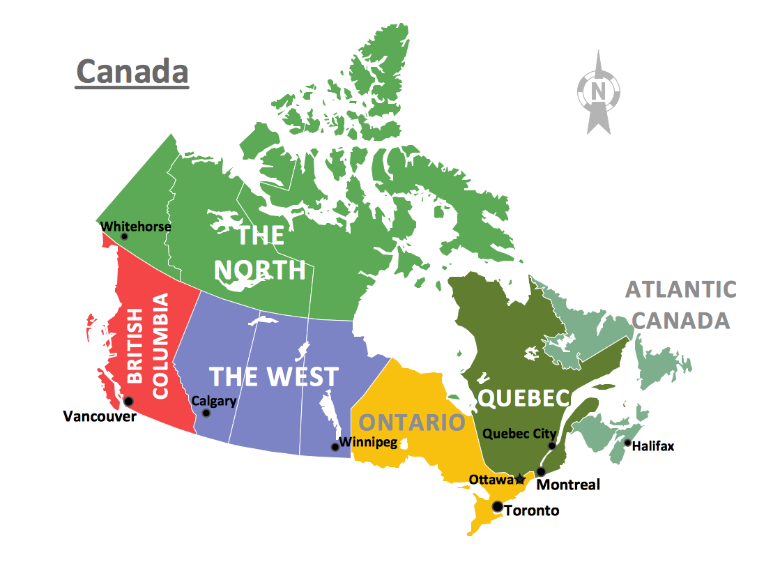 clipart map of us and canada - photo #25