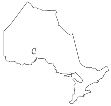Geo Map - Canada - Ontario Contour