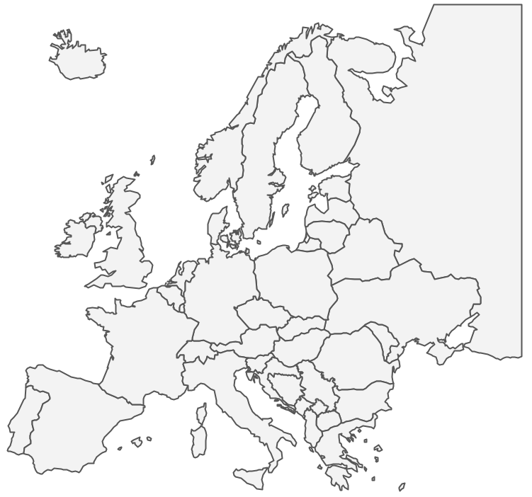 Geo Map - Europe Contour