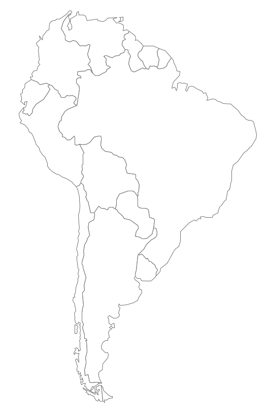 Geo Map South America Continent contour