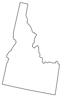 Geo Map - USA - Idaho Contour