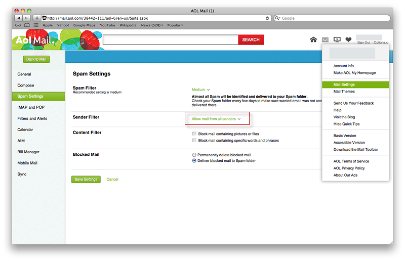 Adding domain to custom safe senders list