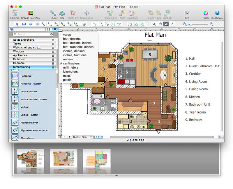 Make a PowerPoint Presentation of a Floor Plan Using