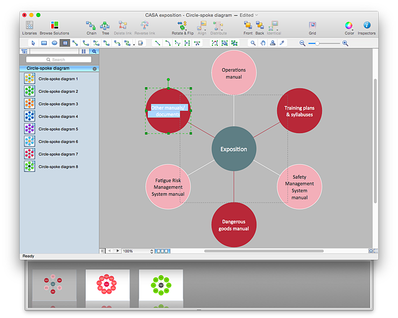 Create PowerPoint Presentation from a CircleSpoke Diagram ConceptDraw