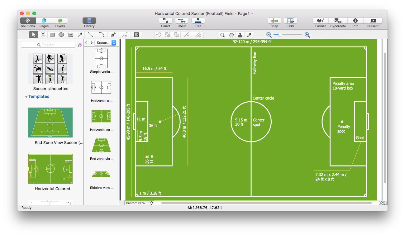 create soccer position diagram conceptdraw helpdesk soccer coach template