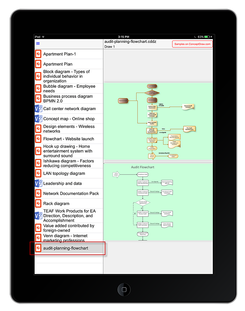 Open Visio on iPad | ConceptDraw HelpDesk
