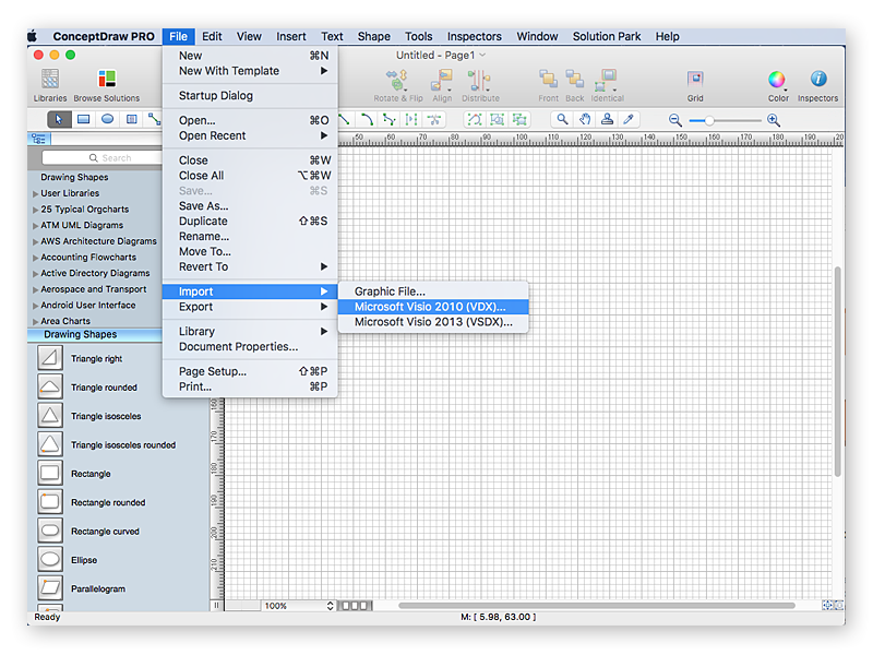 open visio file open visio xml vdx on macintosh and pc conceptdraw open visio file open visio xml vdx on macintosh and pc conceptdraw