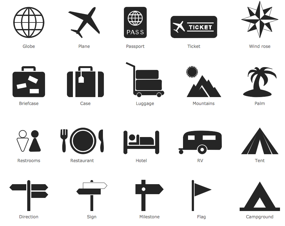 Travel and Tourism Pictograms