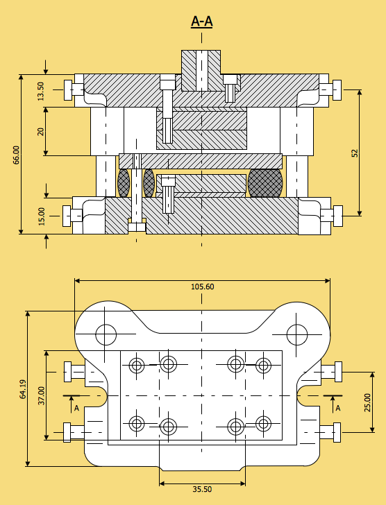 Technical Drawing Die Stacking