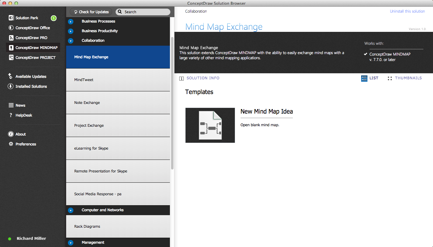 MindMap Exchange Solution in ConceptDraw STORE