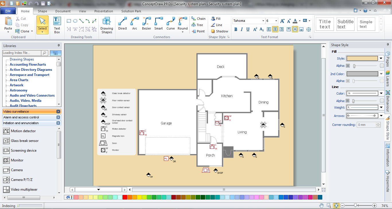 Physical Security Plan in ConceptDraw DIAGRAM title=