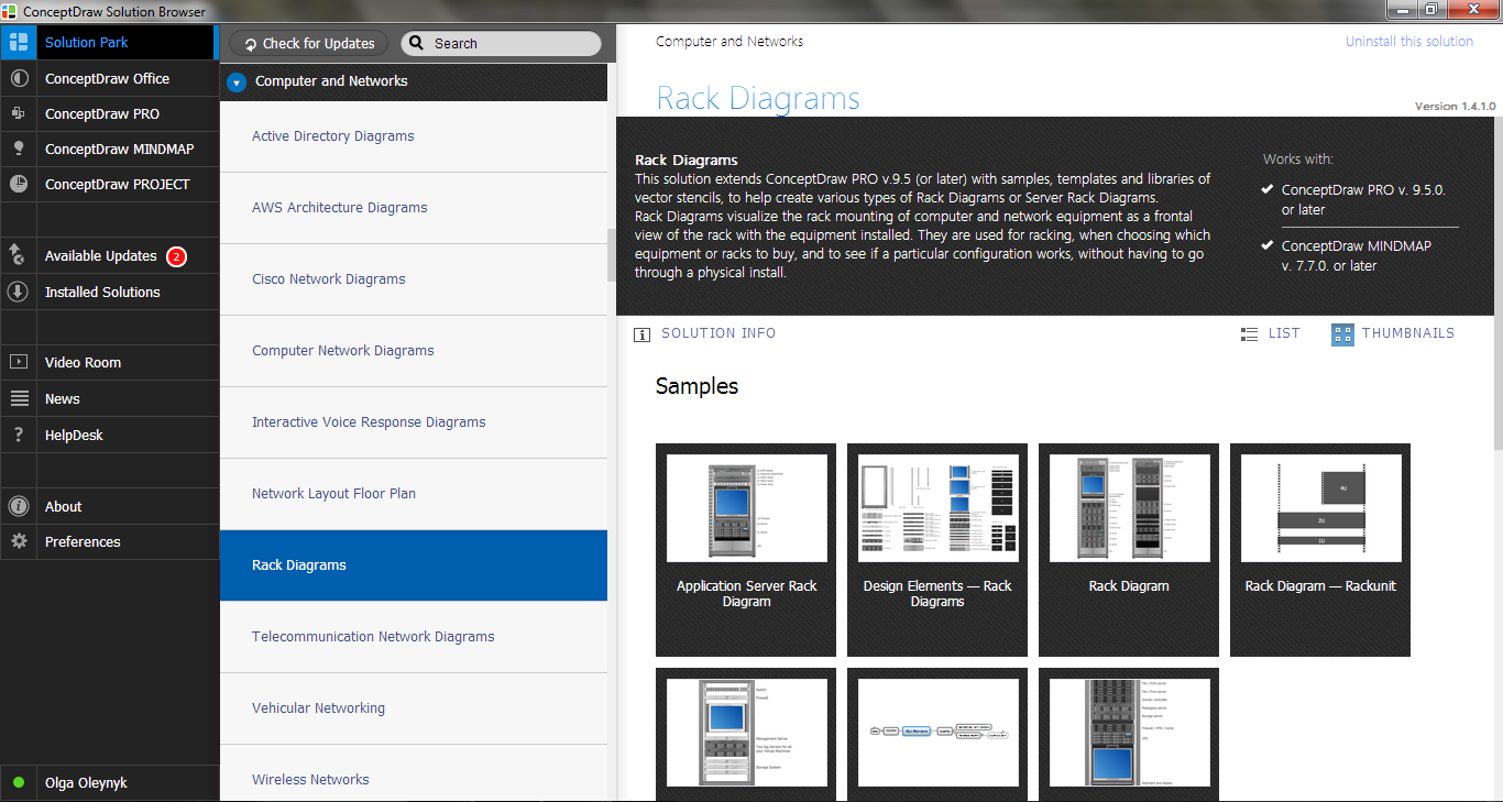 Rack Diagrams Solution in ConceptDraw STORE