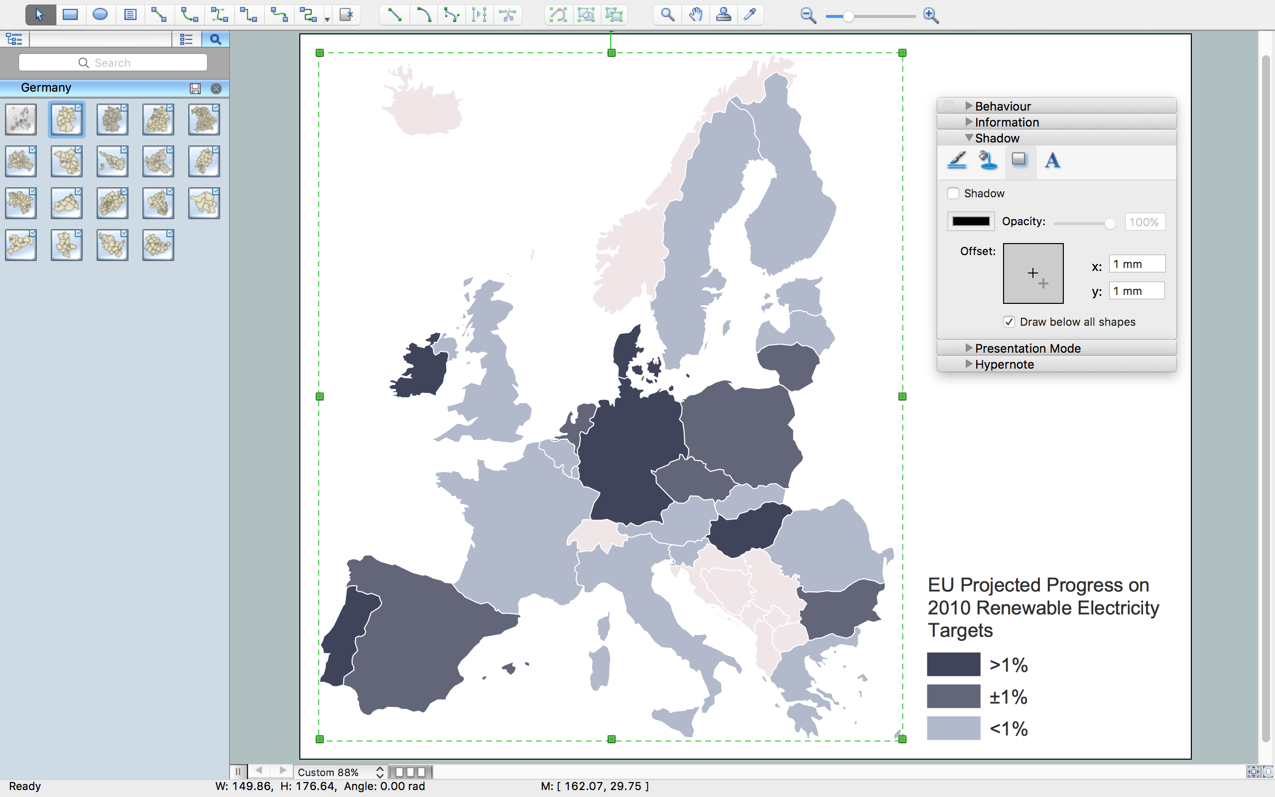 EU Countries Mapin ConceptDraw DIAGRAM  Renewable Electricity Generation