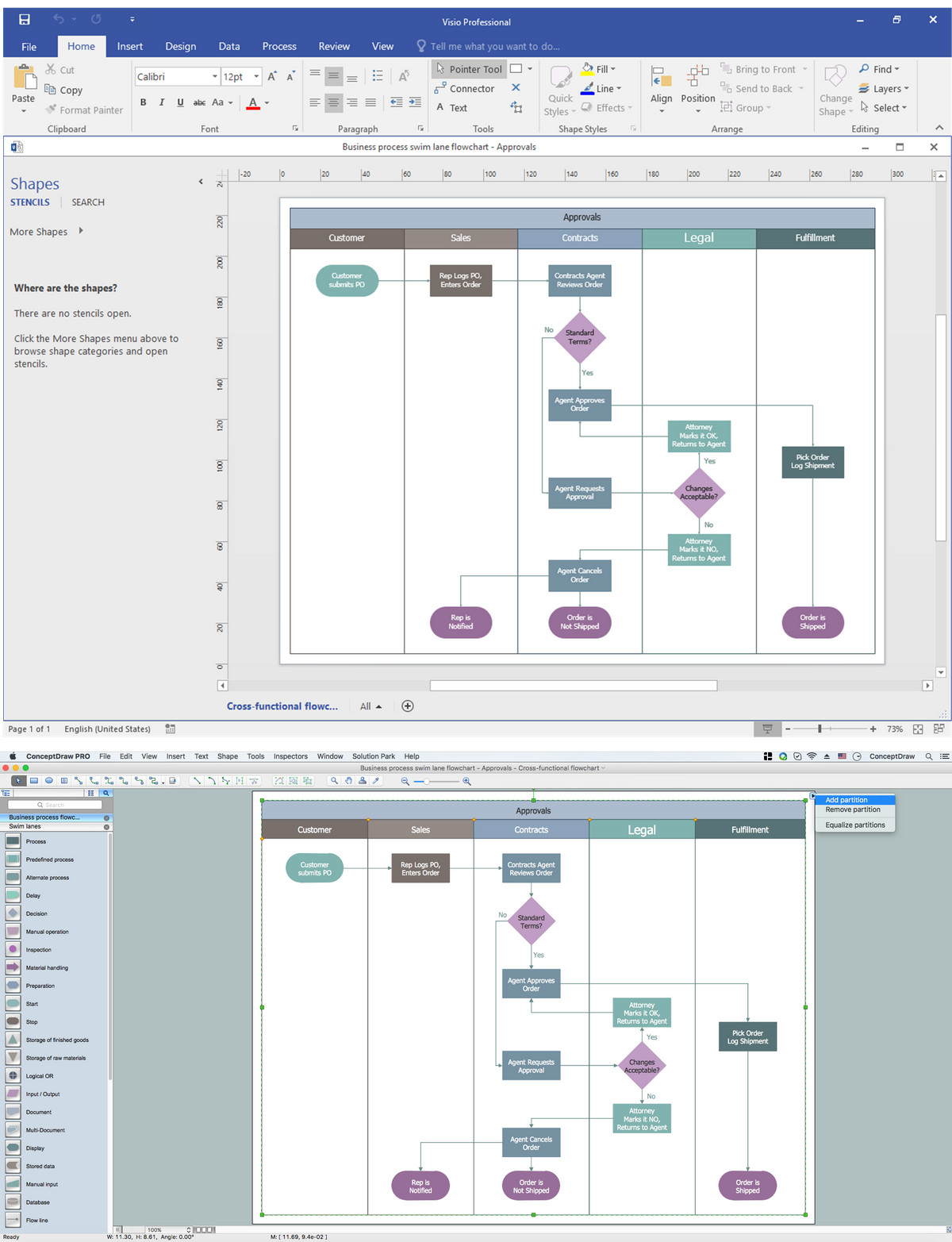 Visio Files and ConceptDraw