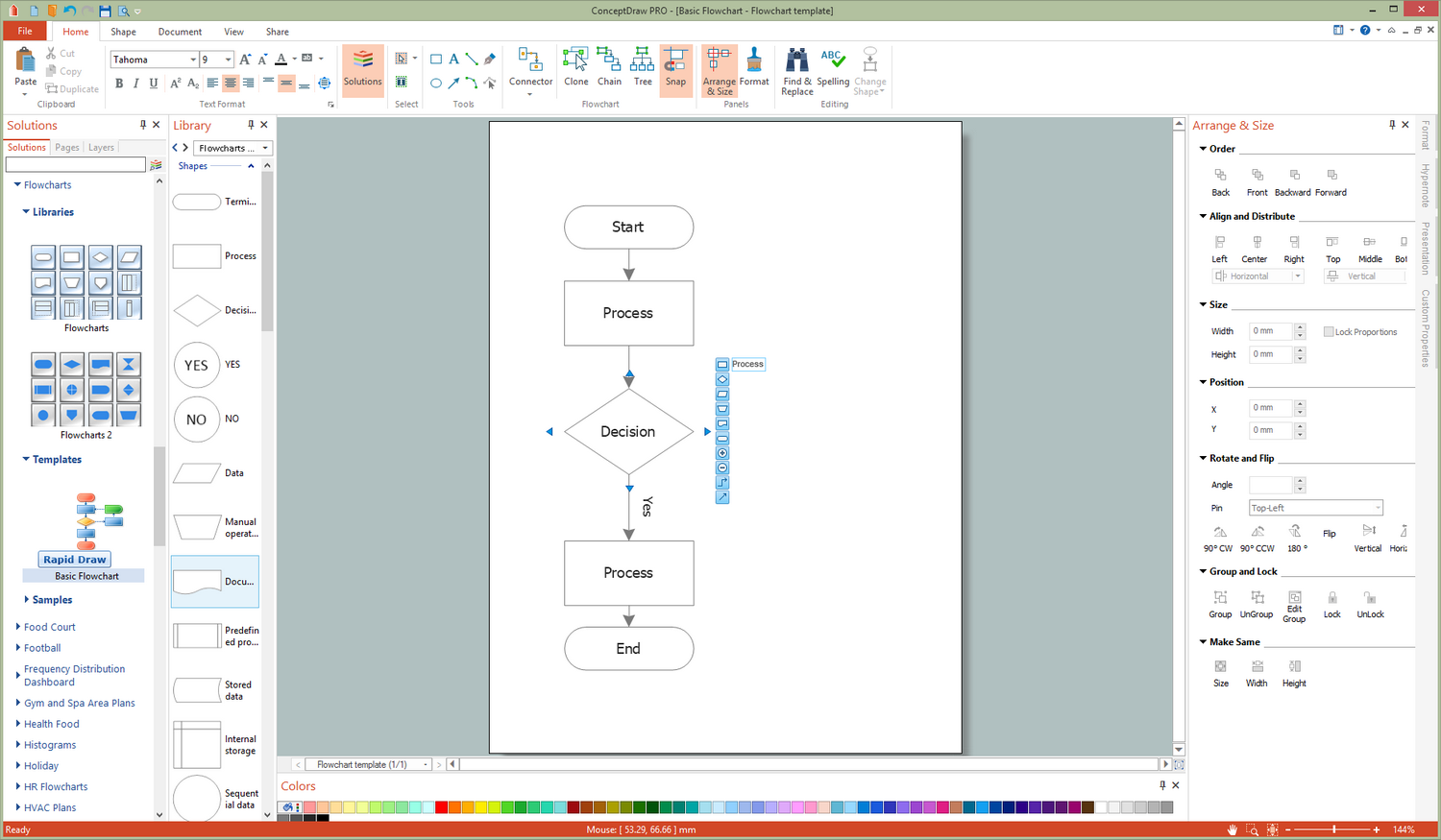 openoffice flow chart template