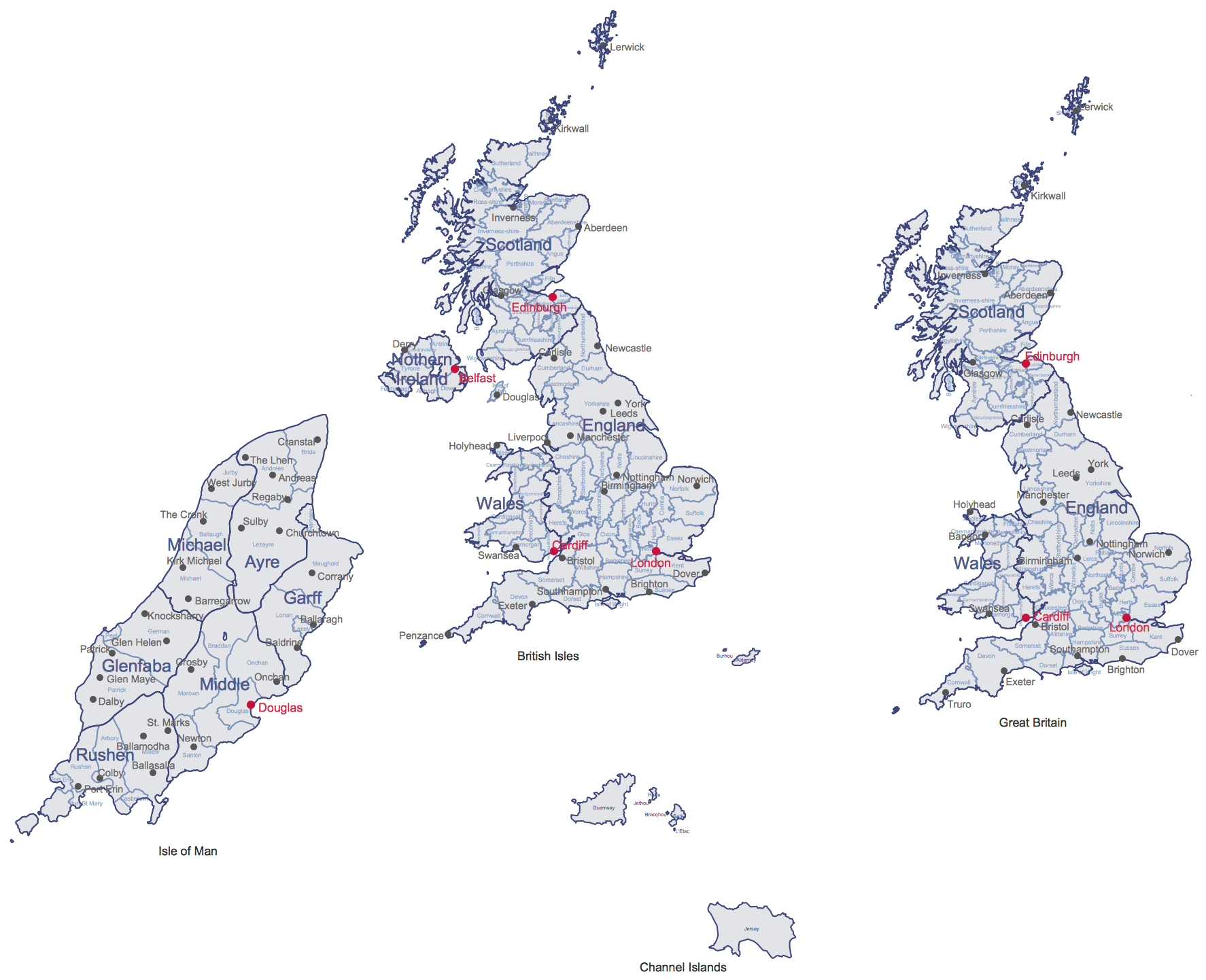  British Isles map elements