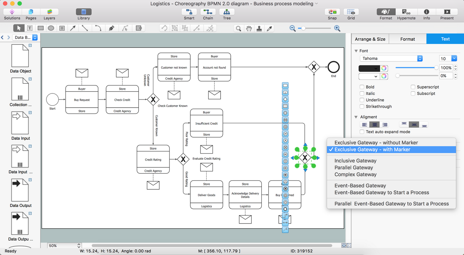 Business process modeling software