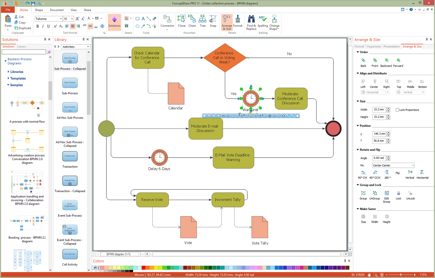 Business Process Diagrams Solution for Microsoft Windows
