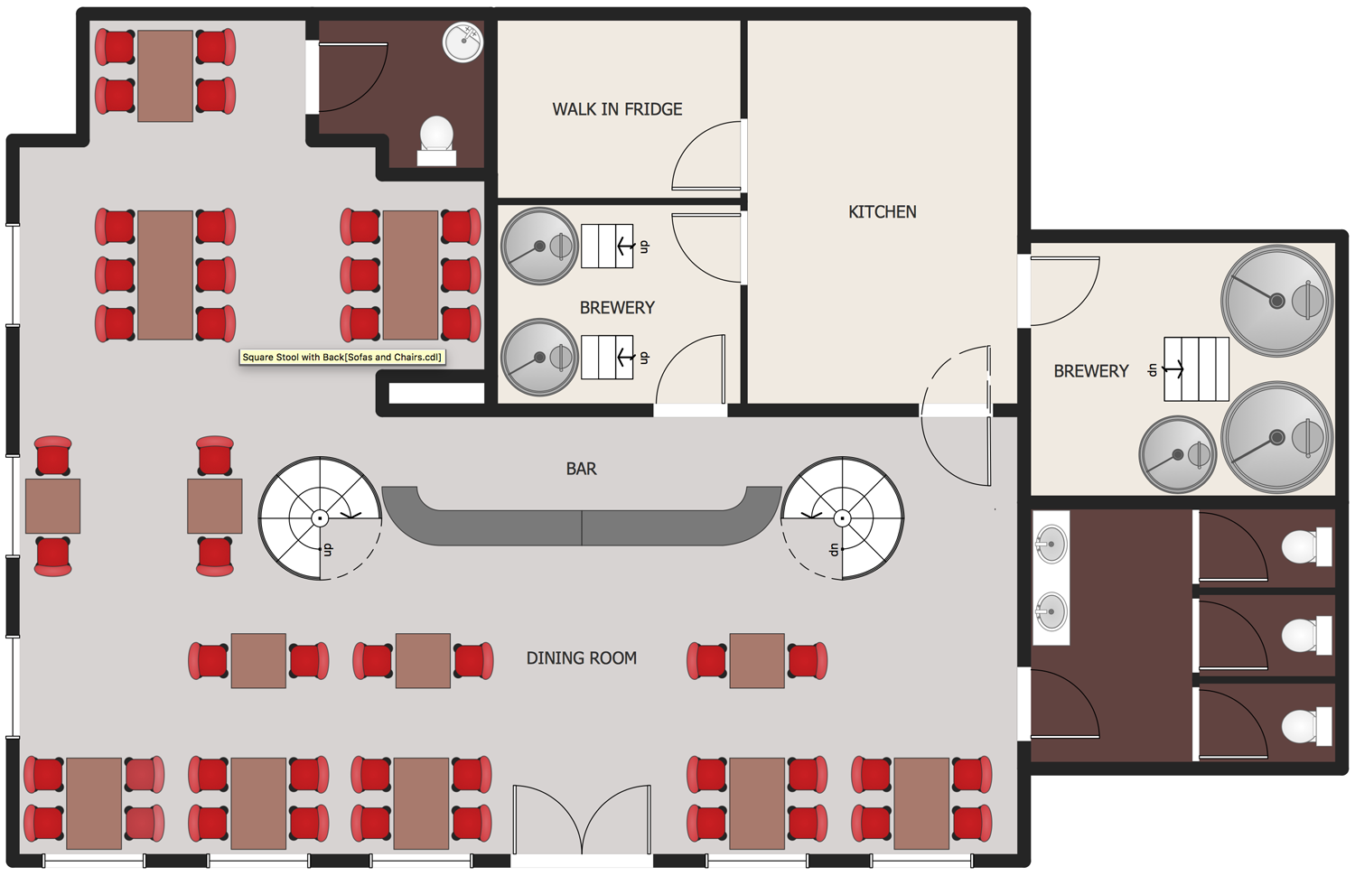 Cafe and Restaurant Floor Plan Solution