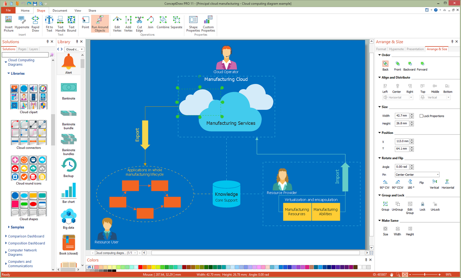 Cloud Computing Diagrams Solution for Microsoft Windows