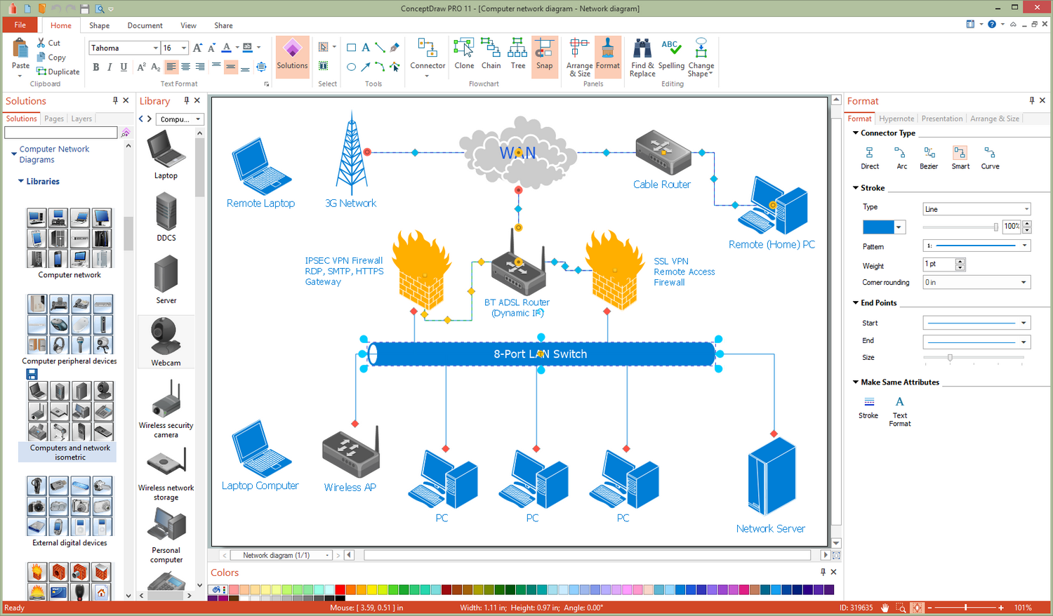 Computer Network Diagrams Solution for Microsoft Windows