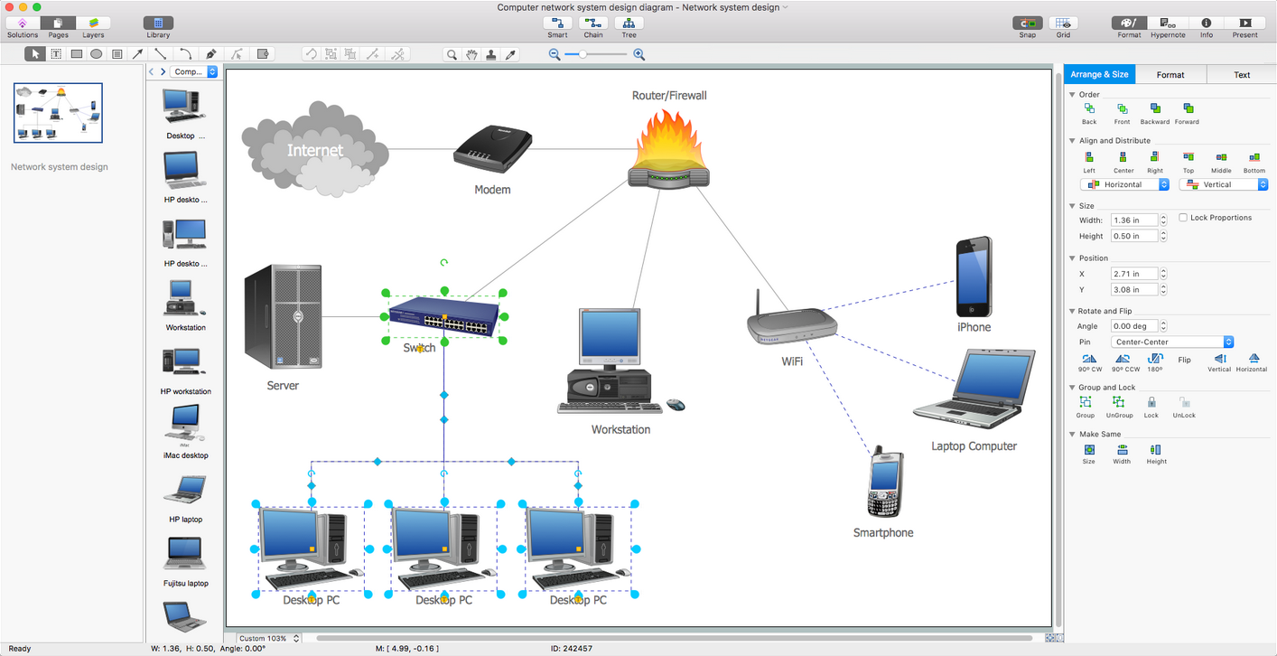 Computer Network Diagrams Solution for Mac OS X