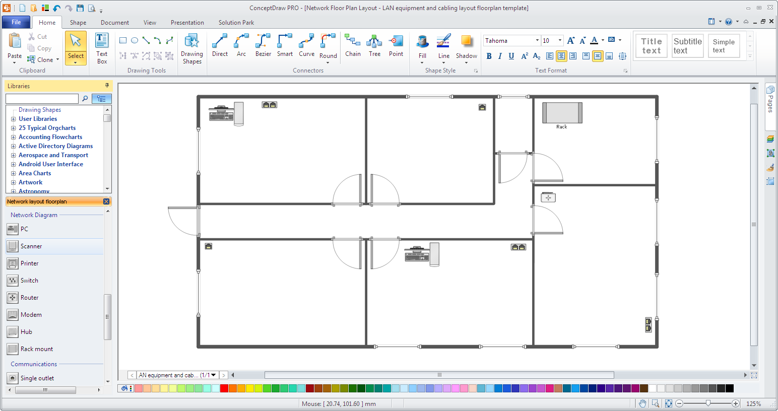 Office Network layout template