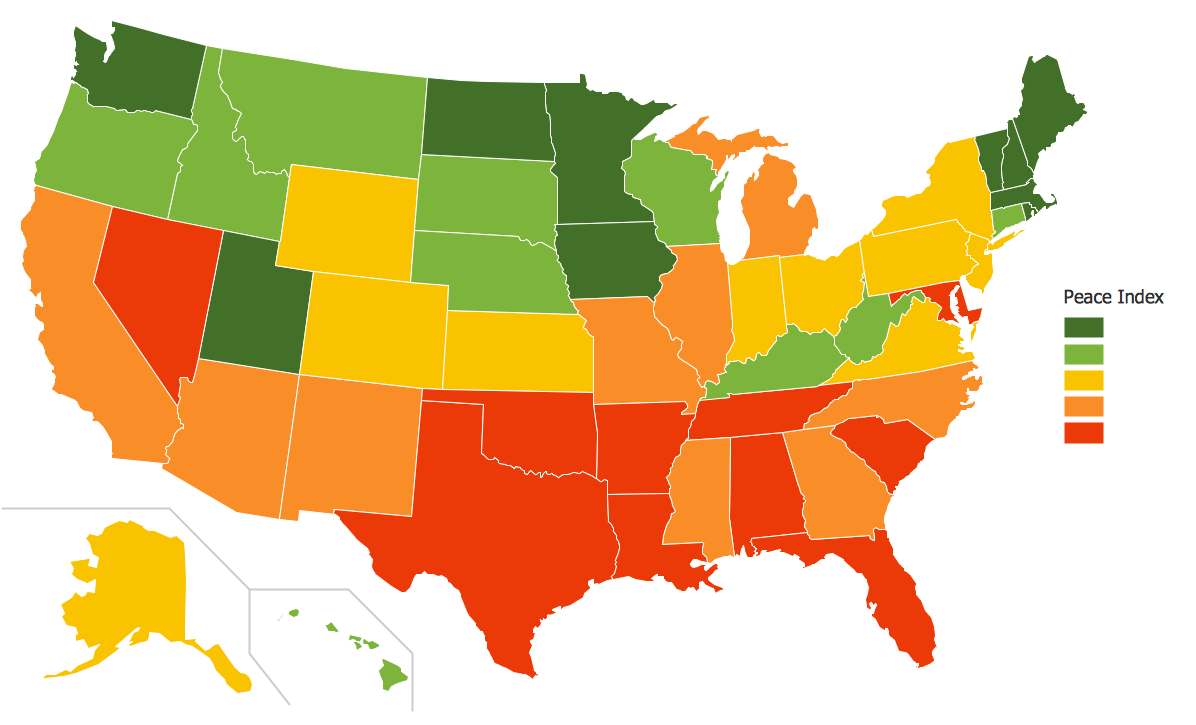 Ranks US States by Peacefulness