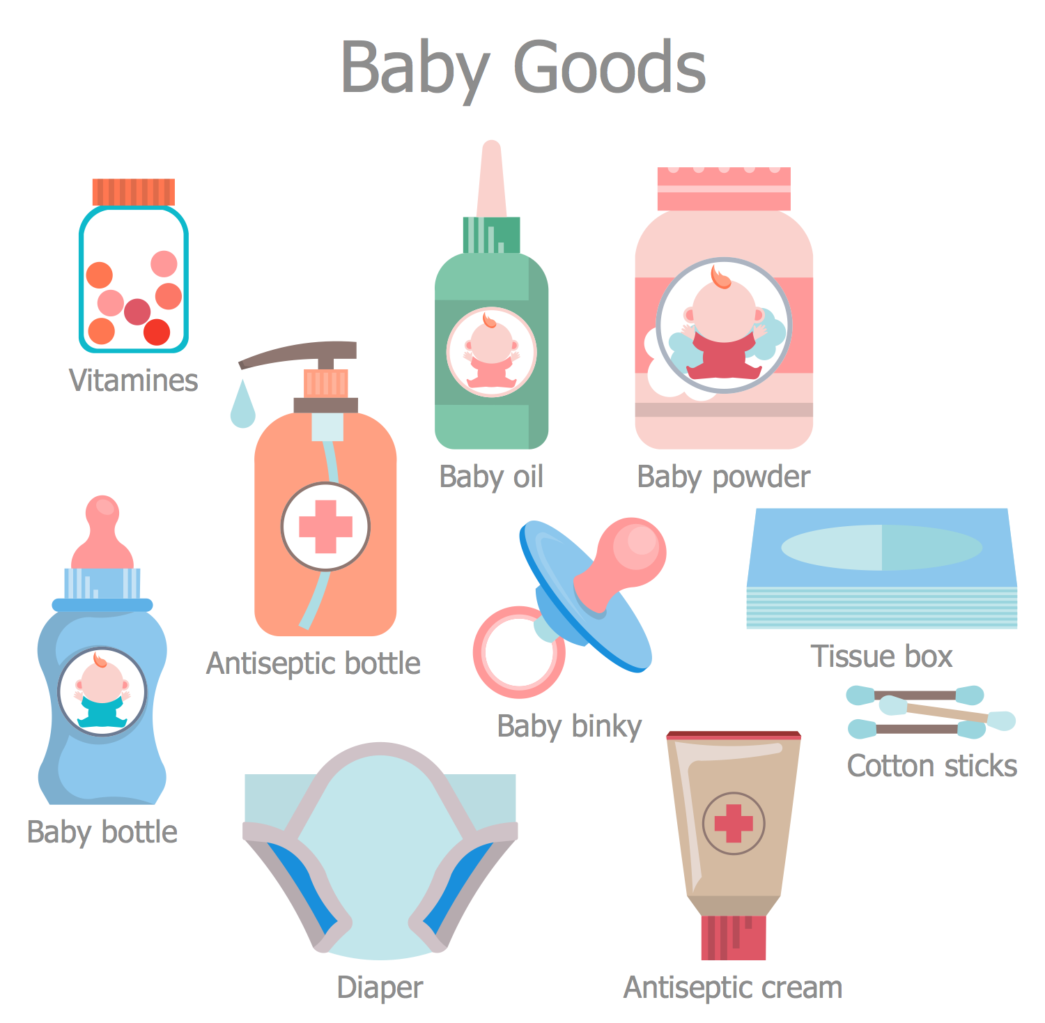 Pharmacy Illustrations - Baby Goods