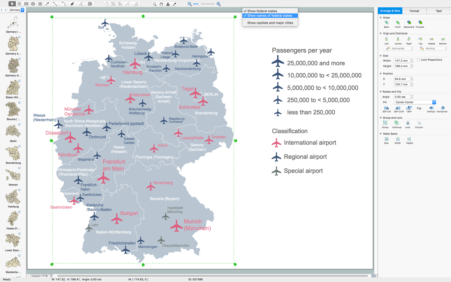 Germany Map Solution for macOS X