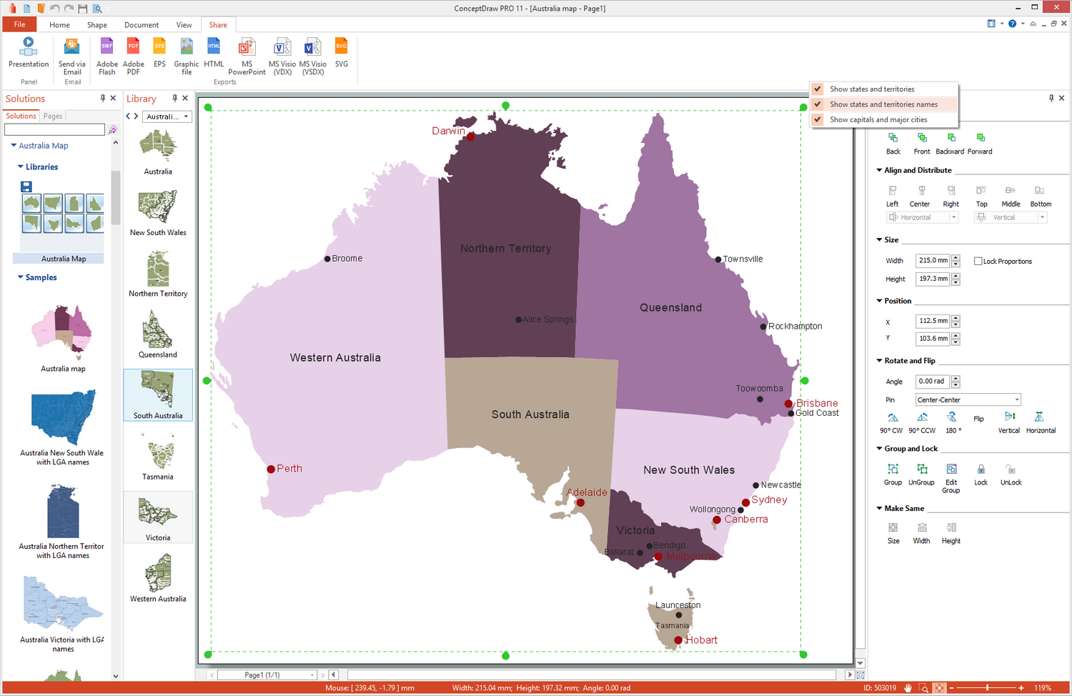 Australia Map Solution for Microsoft Windows