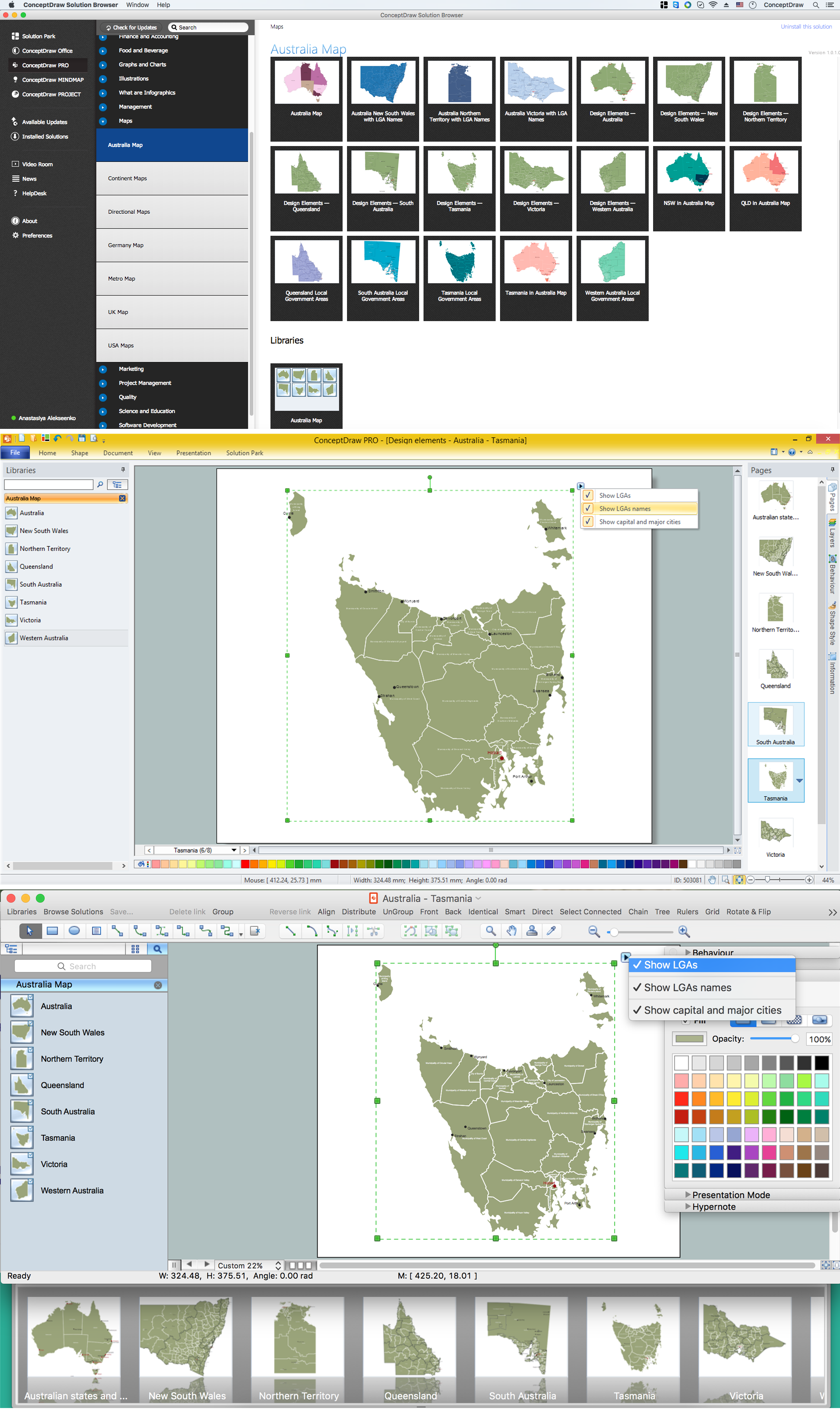 Australia Map - Tasmania