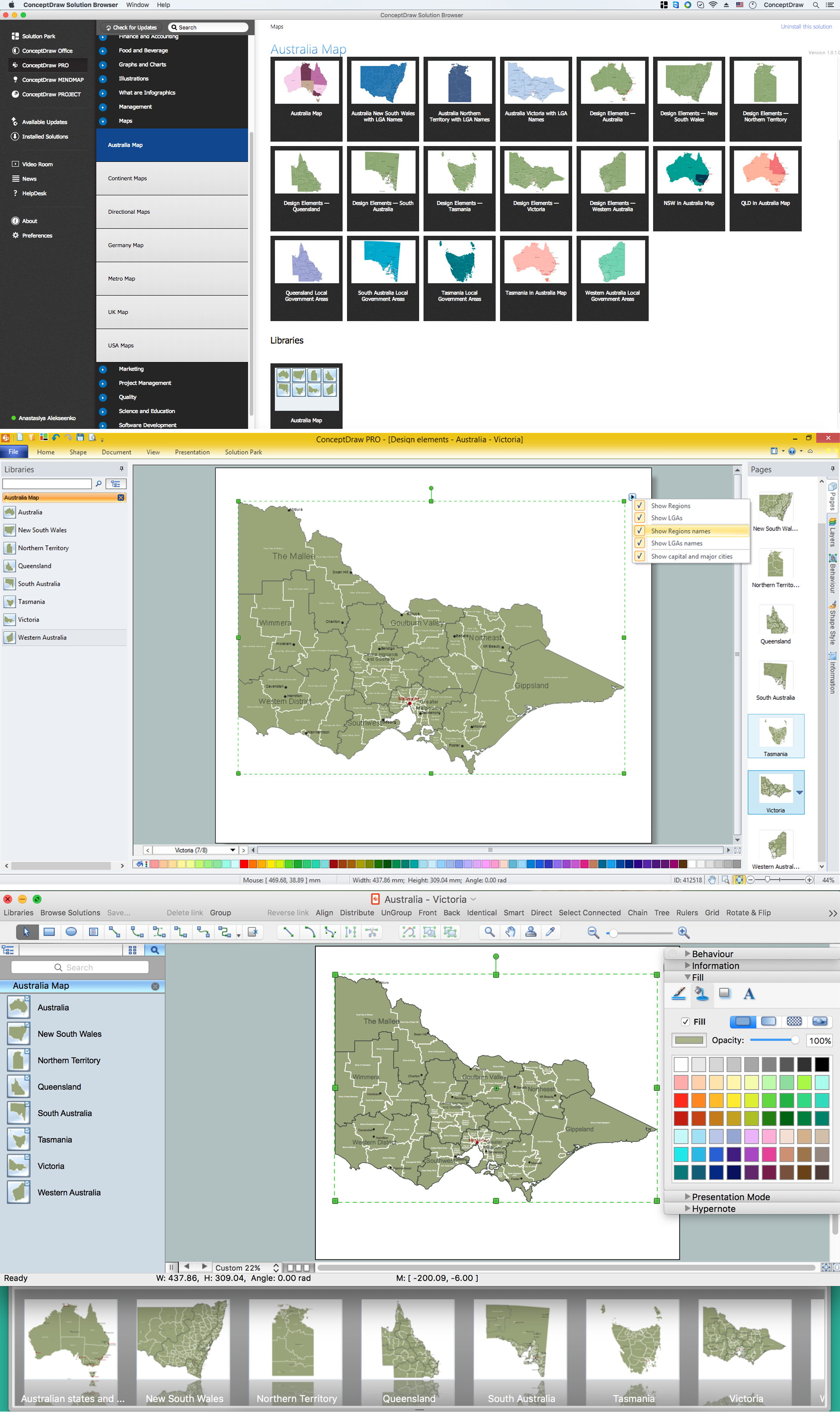 Australia Map — Victoria *