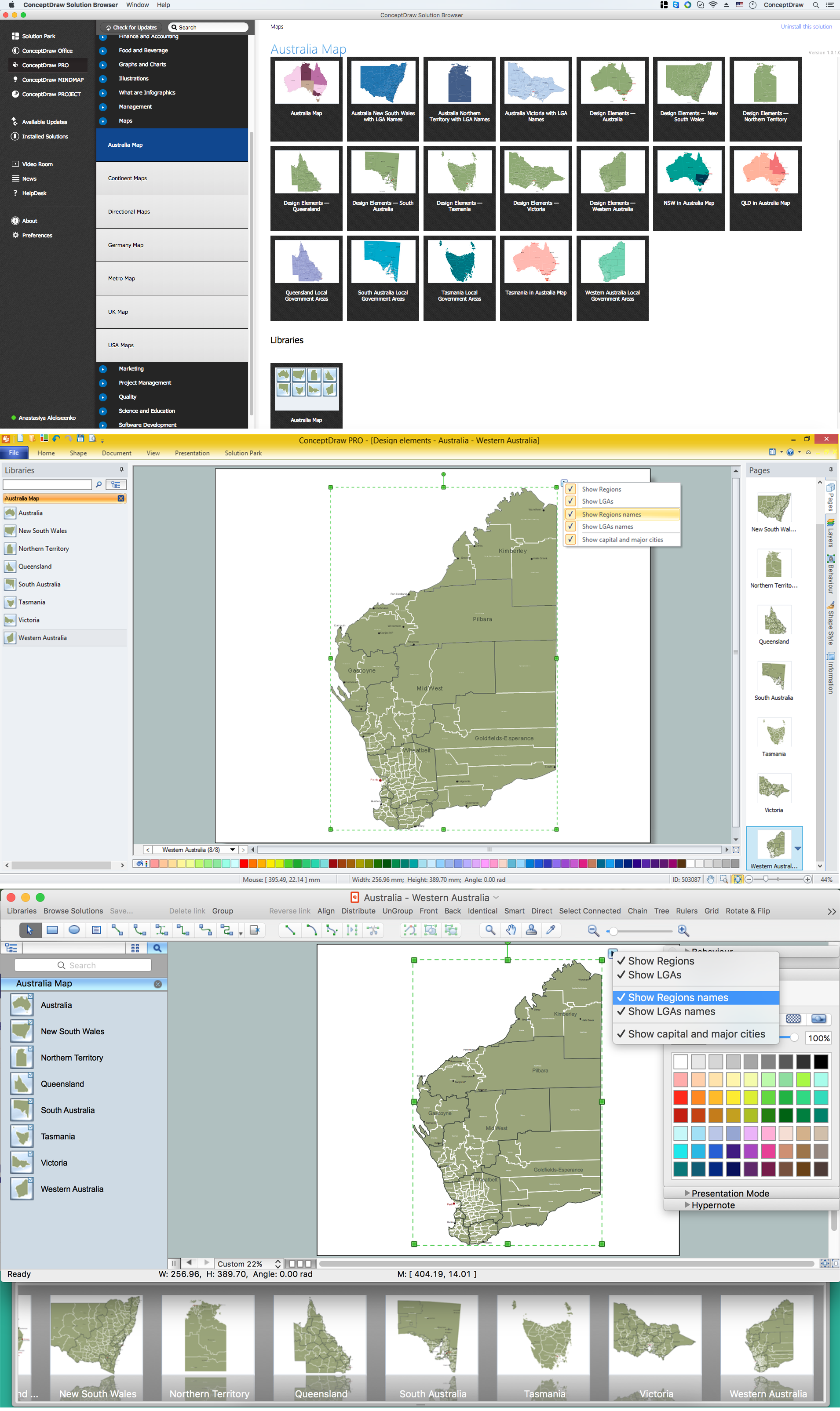 Australia Map — Western Australia *