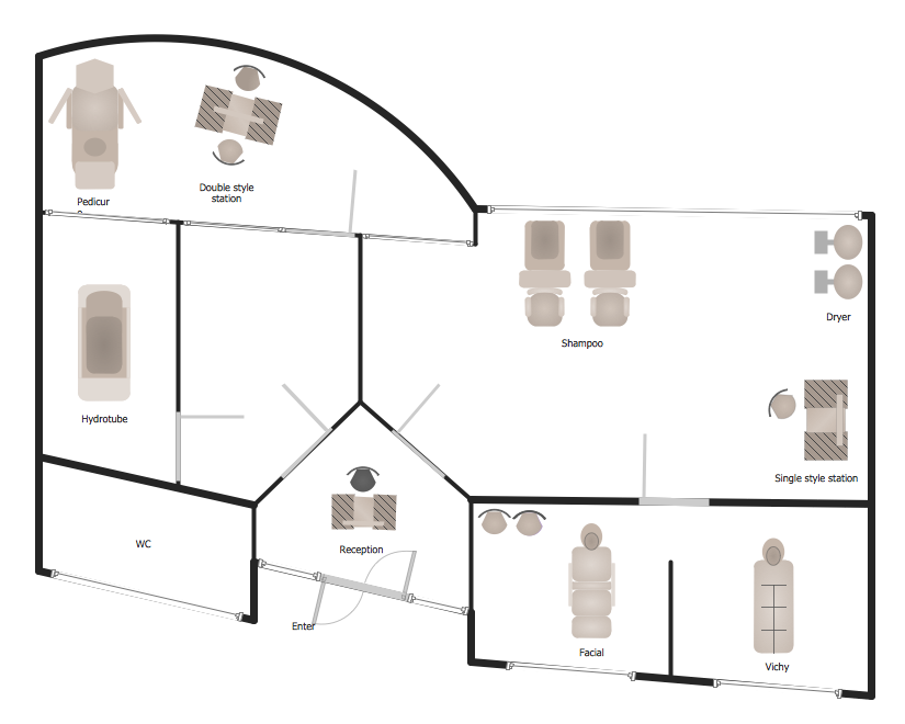 Spa Floor Plan How To Draw A Floor Plan For Spa Gym And Spa