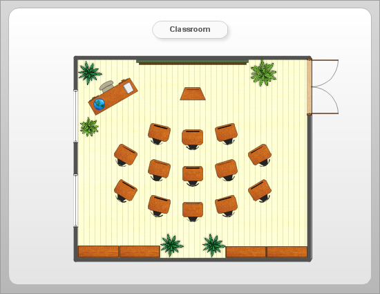 Room planning with ConceptDraw.  Classroom plan.