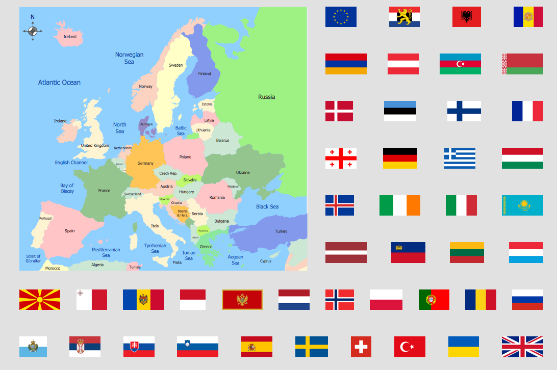 World Continents Map *