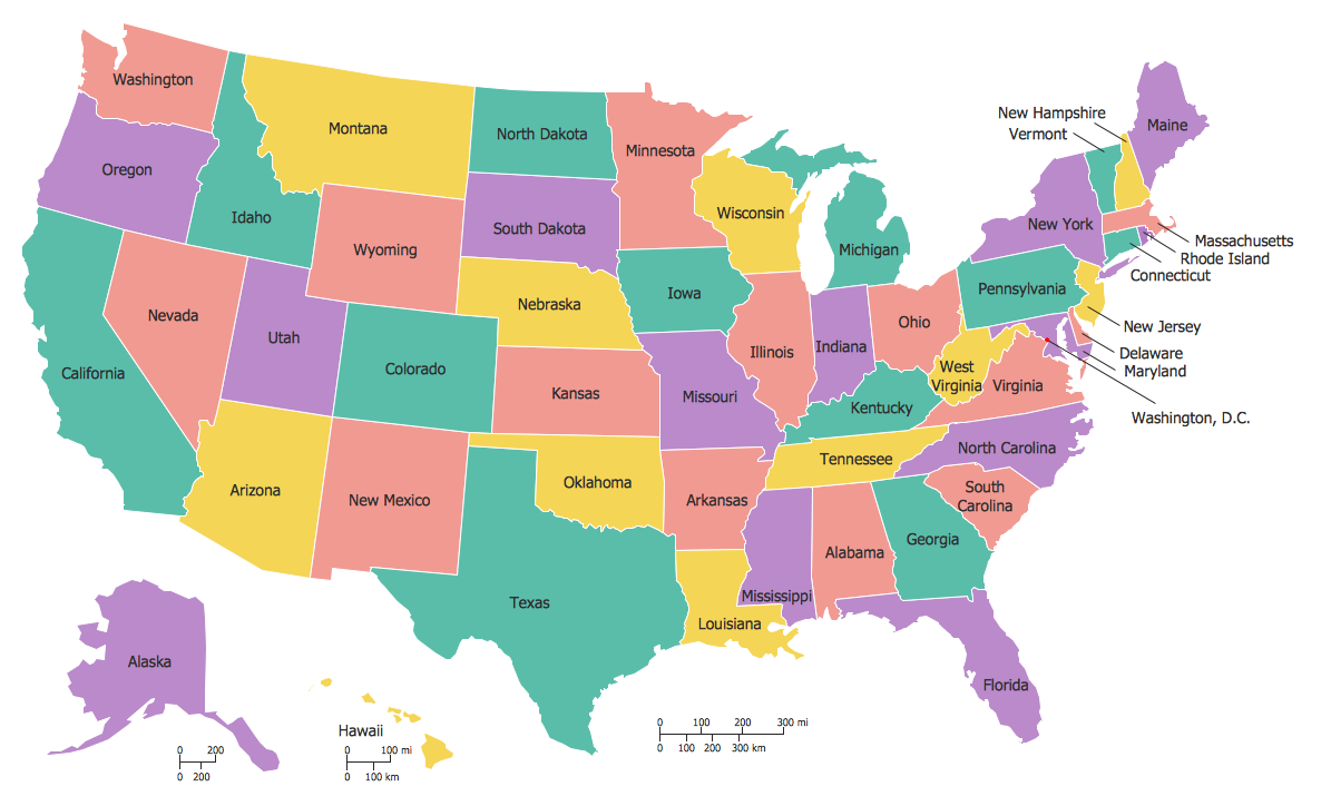 United States of America Map